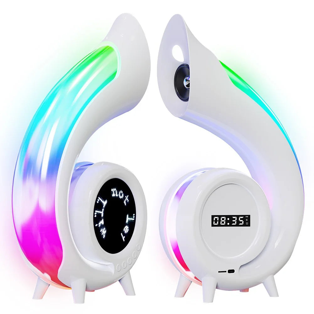 G69pro Multifunction Conch Bluetooth-compatible Speaker Lyrics Display Alarm Clock Colorful Light - 1