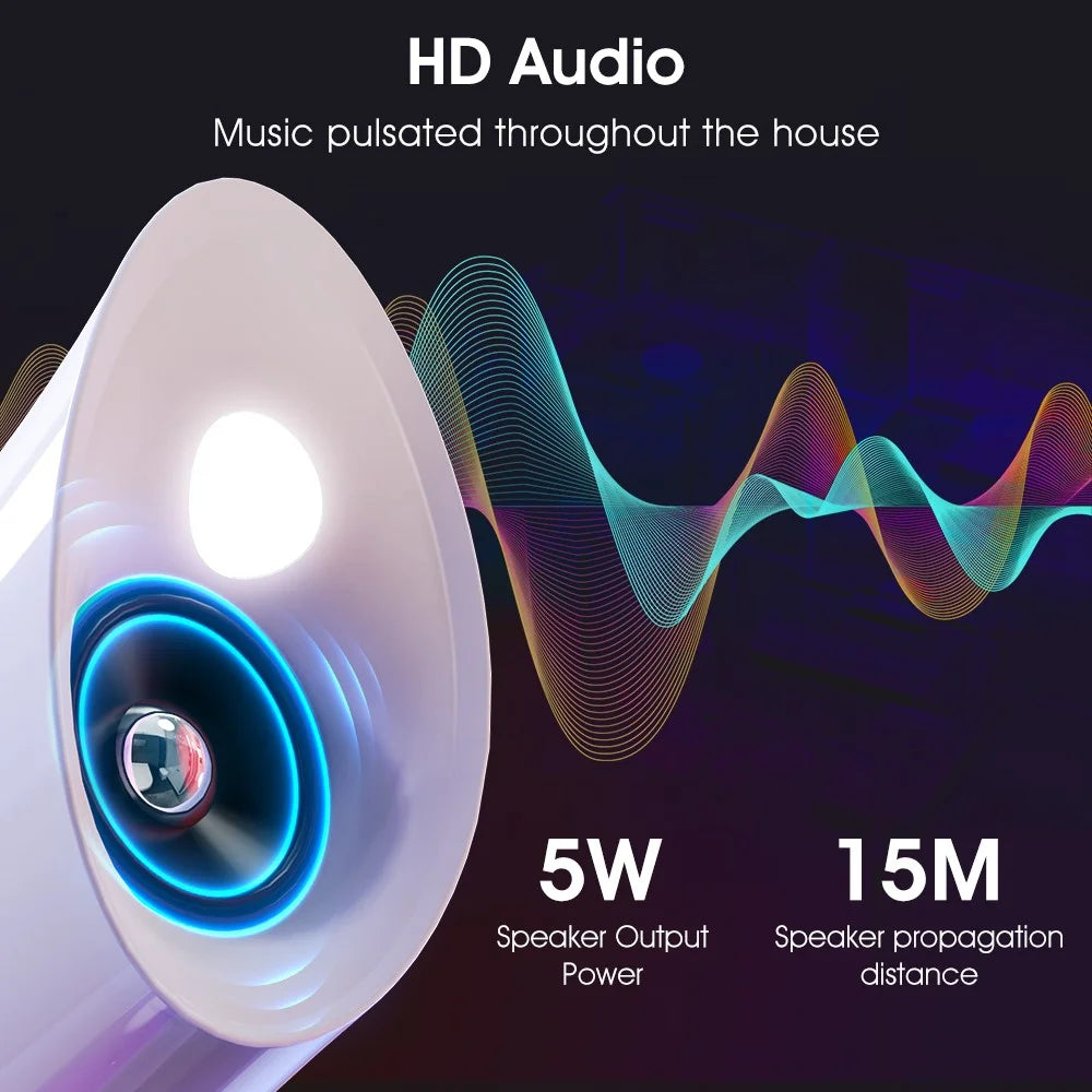 G69pro Multifunction Conch Bluetooth-compatible Speaker Lyrics Display Alarm Clock Colorful Light - 6