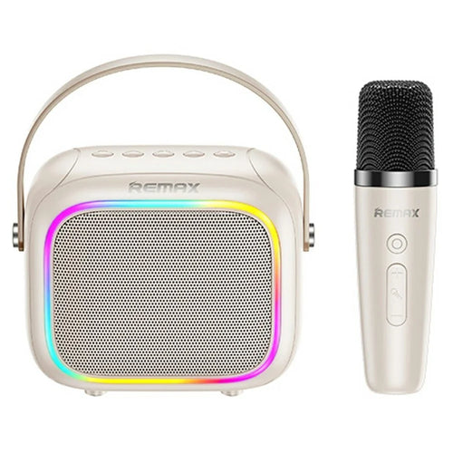 REMAX RB-H13 5W Wireless Bluetooth-compatible Speaker 1200mAh Portable Karaoke with Microphone - Beige - 1