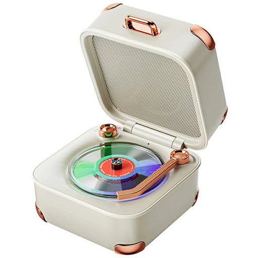 REMAX RB-M71 Portable Wireless Bluetooth-compatible Speaker Retro Suitcase Design Stereo Sound Speaker - Beige - 1