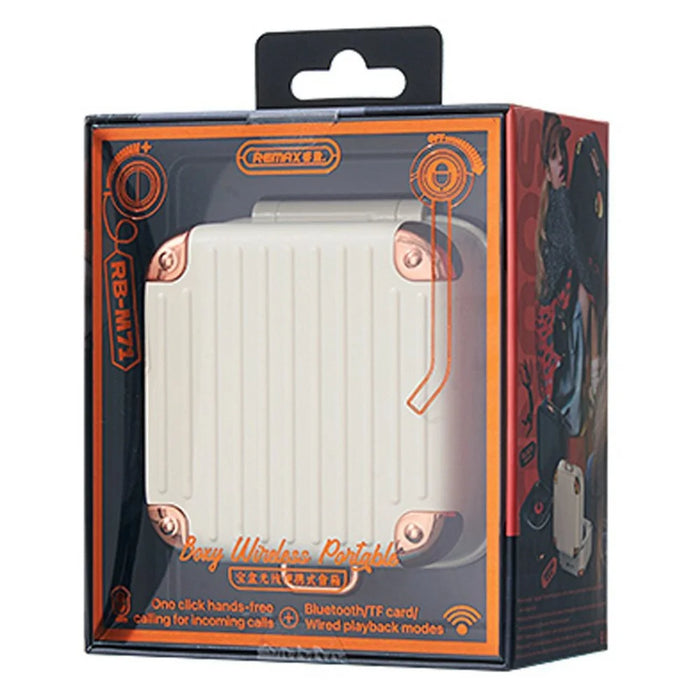 REMAX RB-M71 Portable Wireless Bluetooth-compatible Speaker Retro Suitcase Design Stereo Sound Speaker - Beige - 3