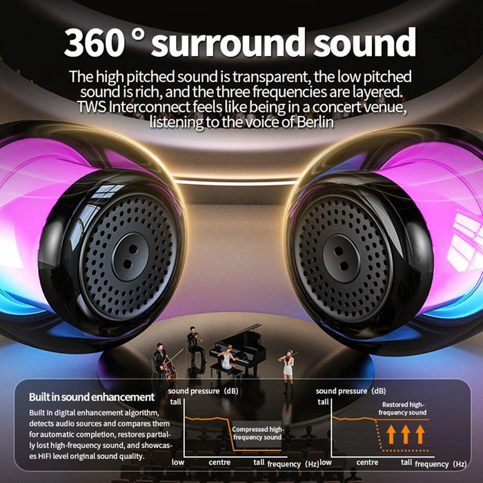 M88 Portable Bluetooth-compatible Speaker RGB Atmosphere Light Gyro Rotation Wireless Loudspeaker - 4