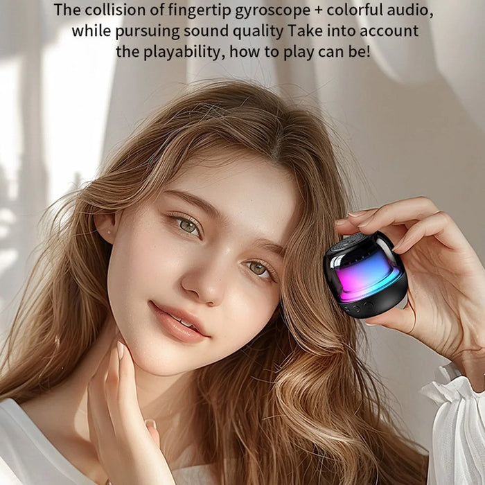 M88 Portable Bluetooth-compatible Speaker RGB Atmosphere Light Gyro Rotation Wireless Loudspeaker - 6