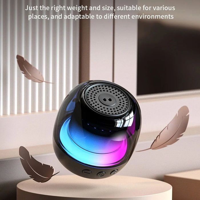 M88 Portable Bluetooth-compatible Speaker RGB Atmosphere Light Gyro Rotation Wireless Loudspeaker - 7