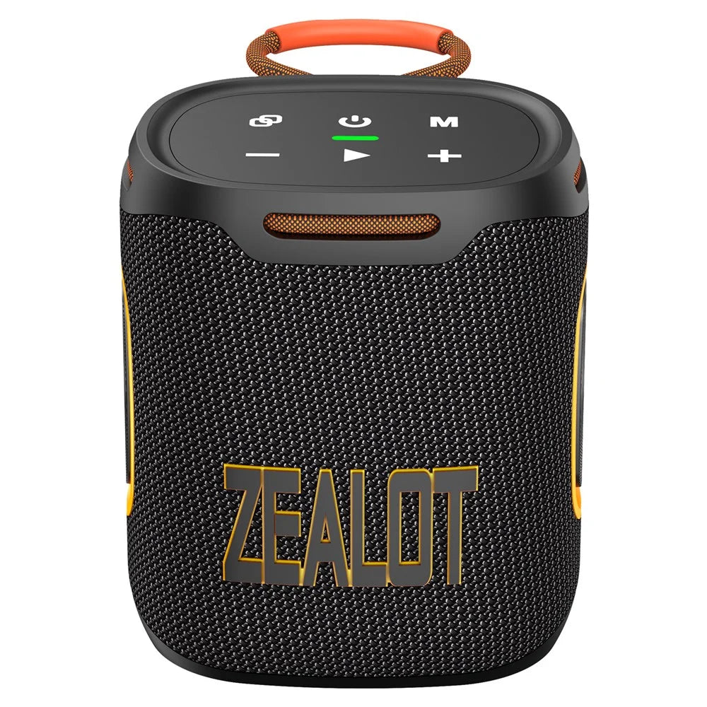ZEALOT S122 Portable Bluetooth-compatible Speaker BT5.4 Subwoofer with LED Light Support TF U-Disk - Black - 2