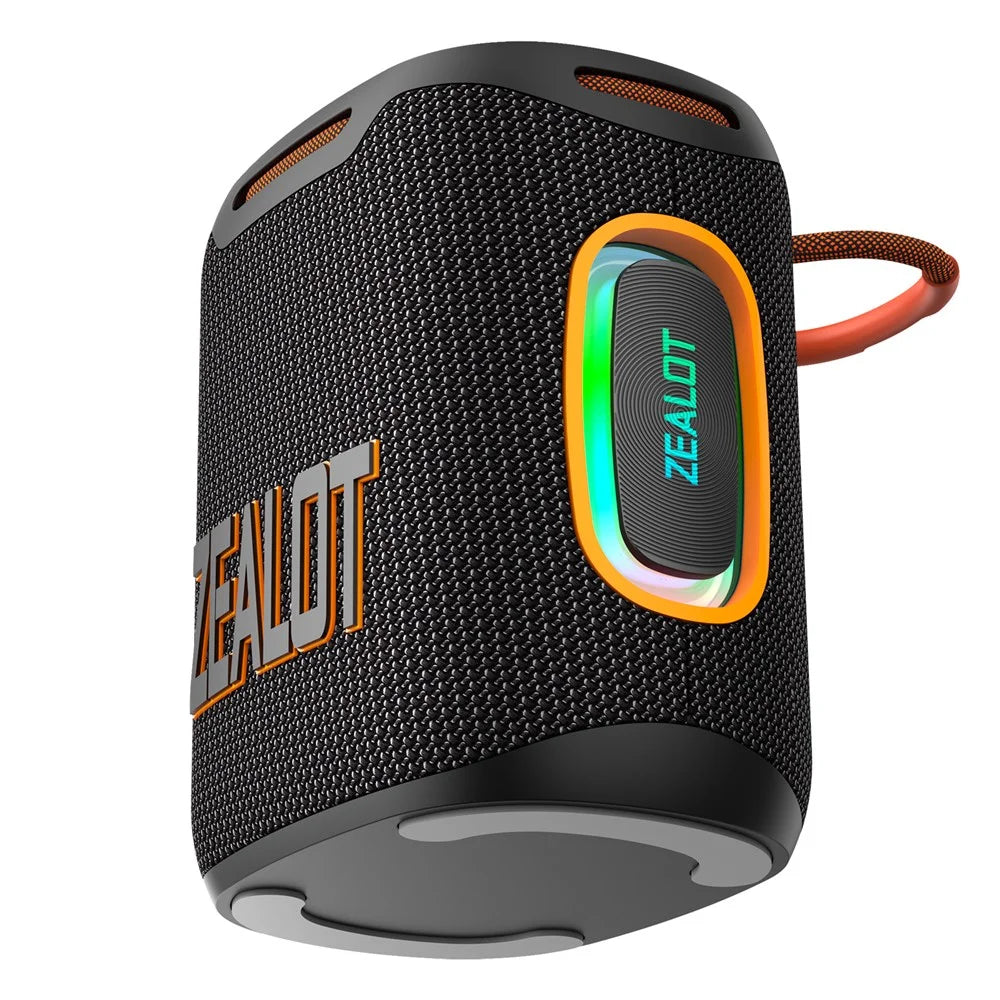 ZEALOT S122 Portable Bluetooth-compatible Speaker BT5.4 Subwoofer with LED Light Support TF U-Disk - Black - 3