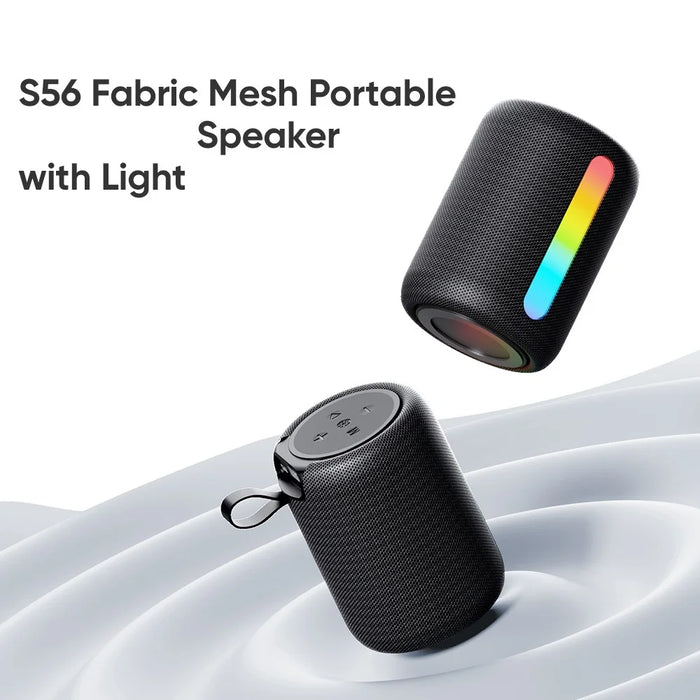 ROCK S56 Fabric Mesh BT Speaker with Ambient Light Stereo Sound Multi-Connection Portable Speaker - 3