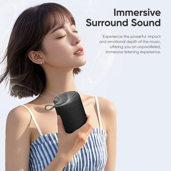 ROCK S56 Fabric Mesh BT Speaker with Ambient Light Stereo Sound Multi-Connection Portable Speaker - 4