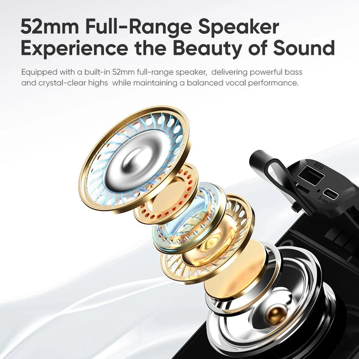 ROCK S56 Fabric Mesh BT Speaker with Ambient Light Stereo Sound Multi-Connection Portable Speaker - 5