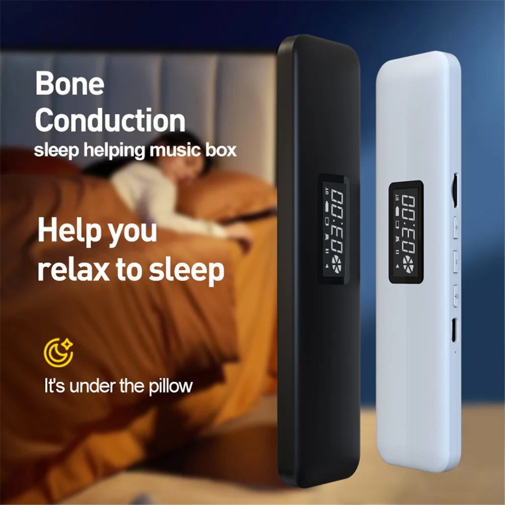 SMB-04 Smart Bone Conduction Bluetooth-Compatible Under Pillow Speaker Sleep Aid Mini White Noise Music Box - Black - 2