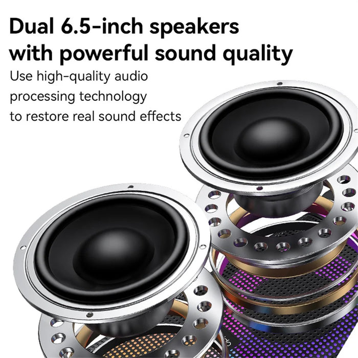 YESIDO YSW29 Outdoor Digital Bluetooth-Compatible Speaker Ambient Light Karaoke System with Microphone - 5