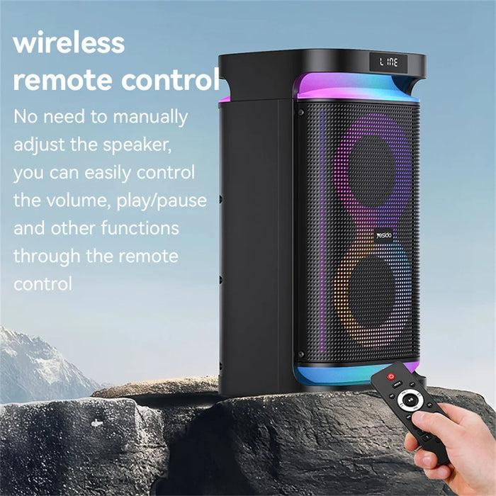 YESIDO YSW29 Outdoor Digital Bluetooth-Compatible Speaker Ambient Light Karaoke System with Microphone - 6