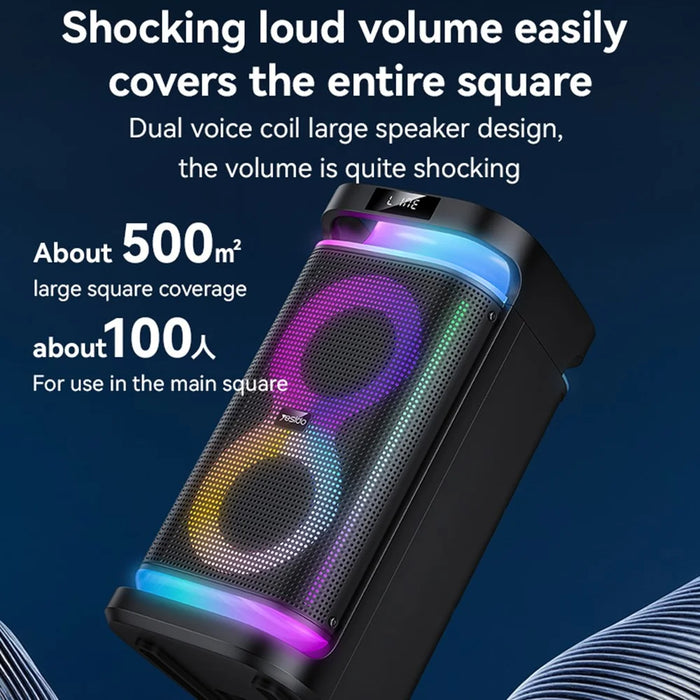 YESIDO YSW29 Outdoor Digital Bluetooth-Compatible Speaker Ambient Light Karaoke System with Microphone - 7