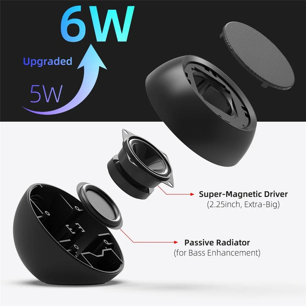 LLR504 USB Mini Subwoofer Portable 5W Speaker Computer Sound Box with 115cm Cable - 4