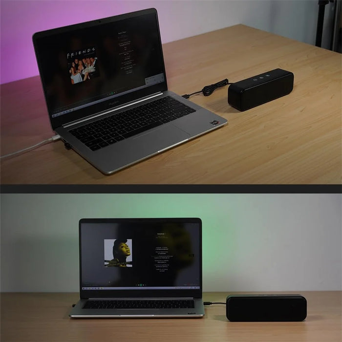 LLR055 USB Mini Soundbar 2 x 3W Wired Computer Speaker Dual Drivers for Desktop  /  Laptop  /  PC - 7