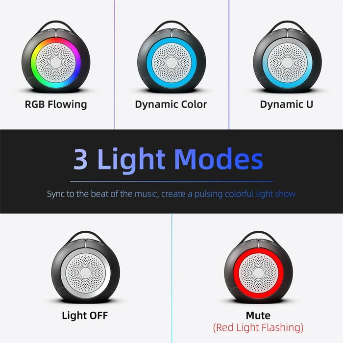 LLR096 Ball Shape USB Mini Desktop Speaker 5W Wired Subwoofer with RGB Light for PC Laptop - 3