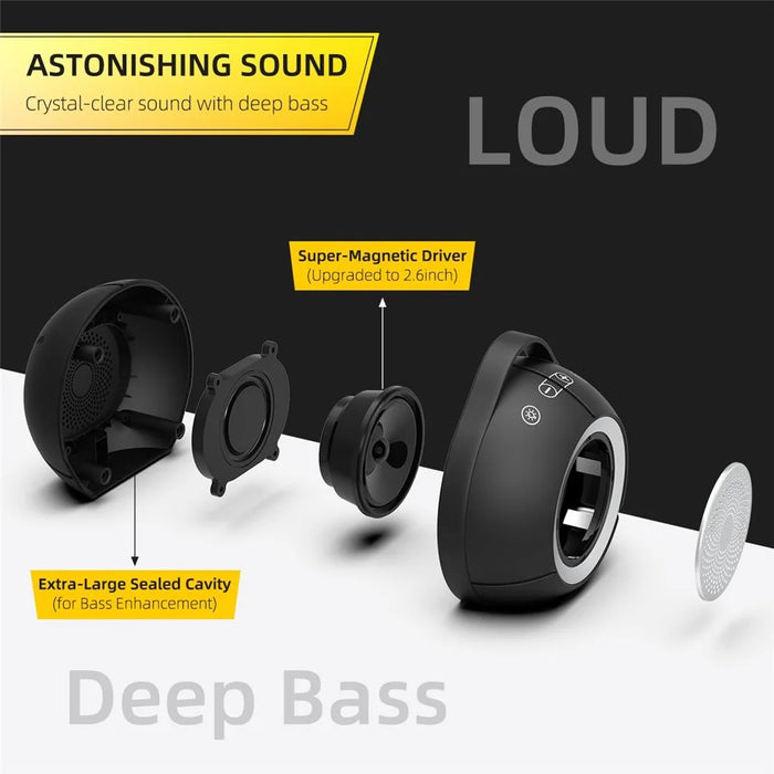 LLR096 Ball Shape USB Mini Desktop Speaker 5W Wired Subwoofer with RGB Light for PC Laptop - 4