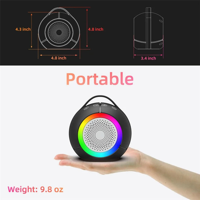 LLR096 Ball Shape USB Mini Desktop Speaker 5W Wired Subwoofer with RGB Light for PC Laptop - 7
