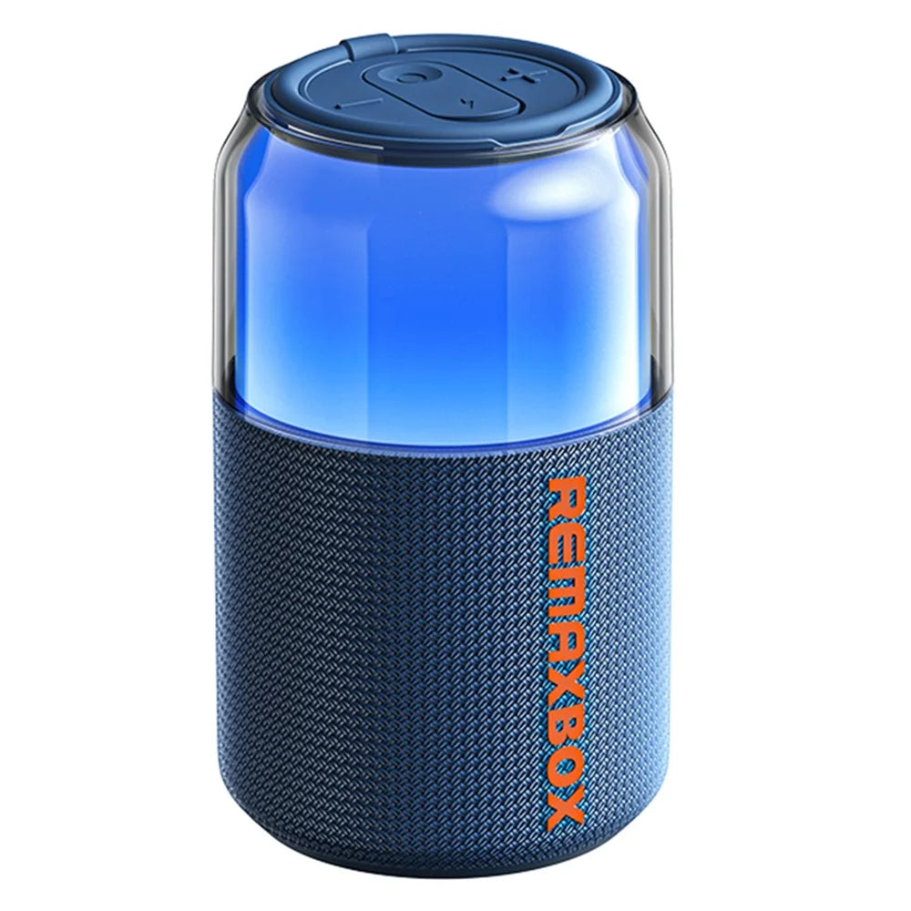 REMAX RB-M21 TWS Portable Wireless Bluetooth-Compatible Speaker with 4 RGB Lighting Mode - Blue - 1