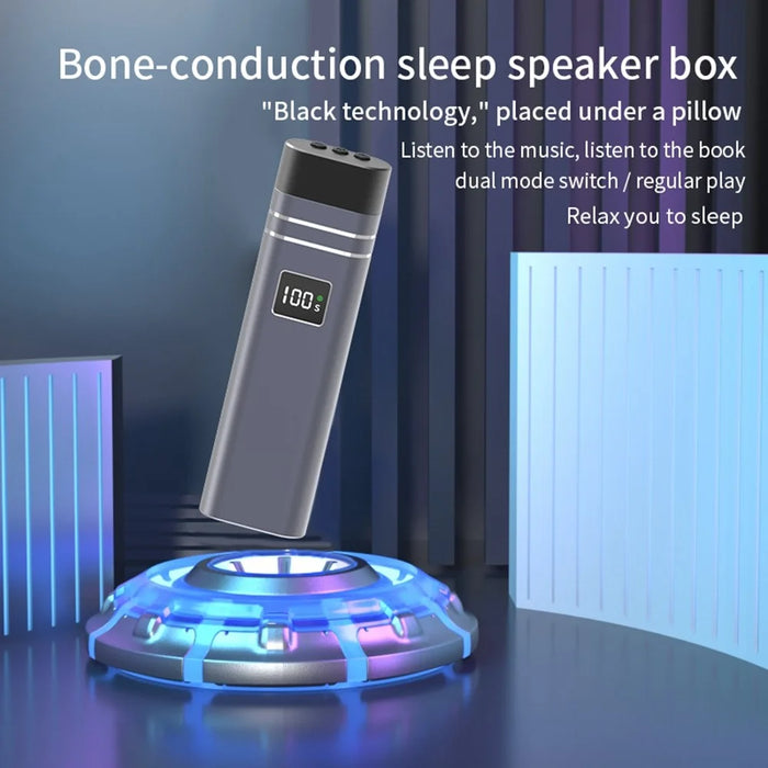 QY08 Bone Conduction Speaker Bluetooth-Compatible Sleep Aid Mini Wireless Audio Device for Bedroom / Dorm / Office - Grey - 3