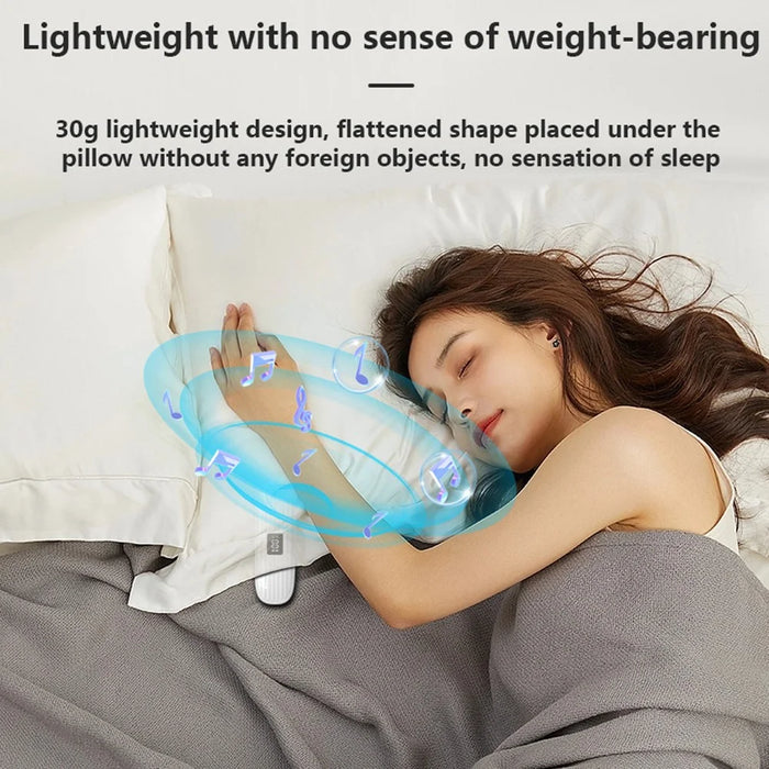 QY10 Bone Conduction Speaker Wireless Sleep Soundbox Mini Pillow Speaker - White - 4