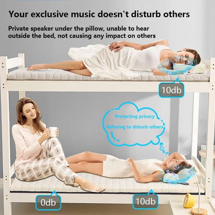 QY10 Bone Conduction Speaker Wireless Sleep Soundbox Mini Pillow Speaker - White - 5