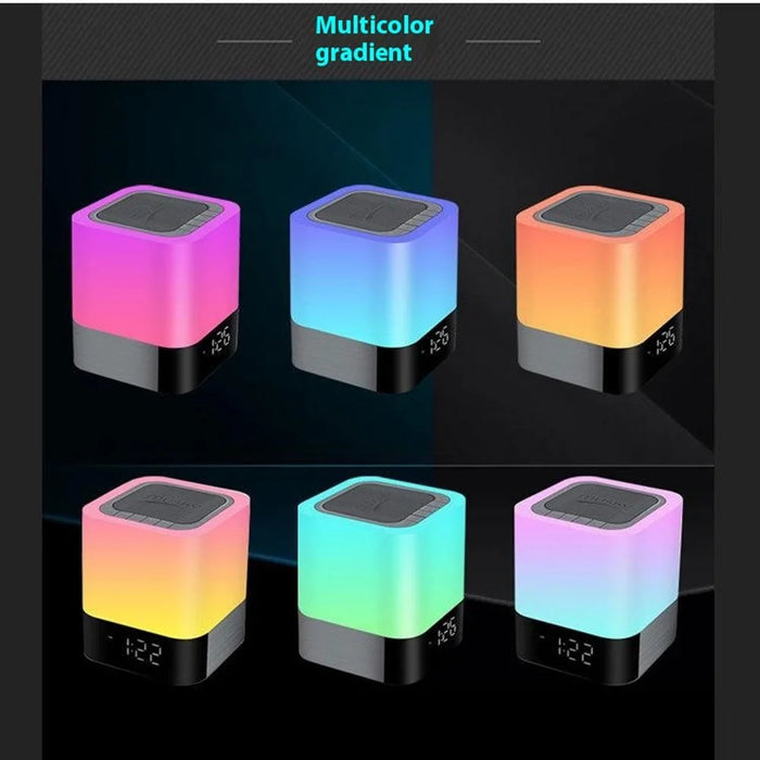 MUSKY DY28P 3 Level LED Lighting Bluetooth-Compatible Speaker Touch Control Night Light with Alarm Clock - 3