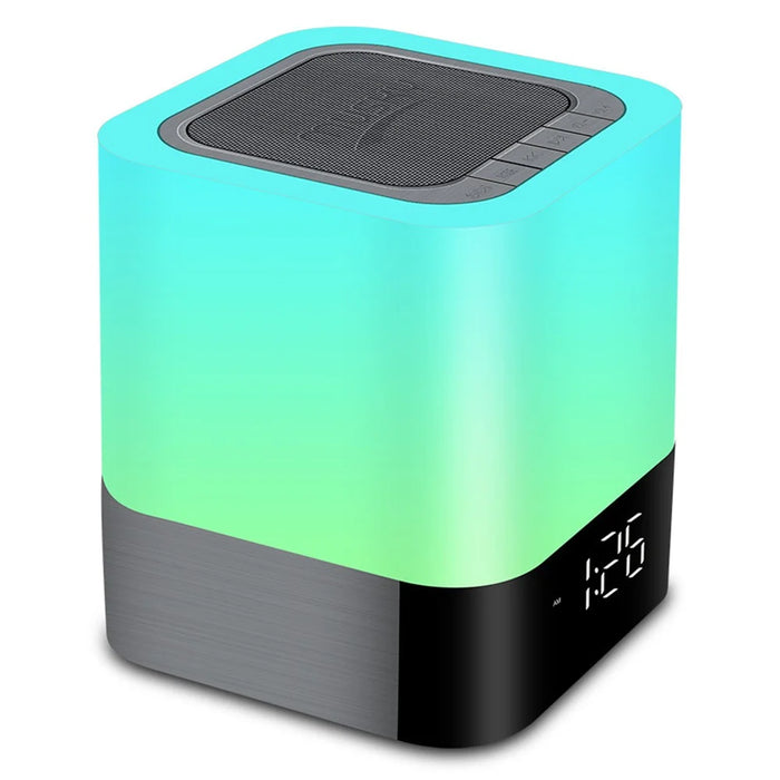 MUSKY DY28P 3 Level LED Lighting Bluetooth-Compatible Speaker Touch Control Night Light with Alarm Clock - 4