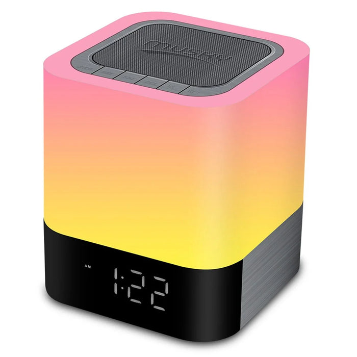 MUSKY DY28P 3 Level LED Lighting Bluetooth-Compatible Speaker Touch Control Night Light with Alarm Clock - 7
