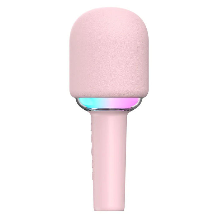 M5 Integrated Bluetooth-Compatible Karaoke Speaker Microphone with RGB Light - Pink - 2