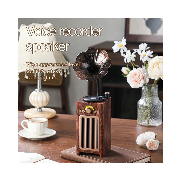 H3 Retro Gramophone Design Bluetooth-Compatible Speaker Wireless Desktop Sound Box - 3
