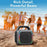 MS6 50W Portable Bluetooth-Compatible Speaker with RGB Light IPX7 Waterproof Outdoor Subwoofer - 6