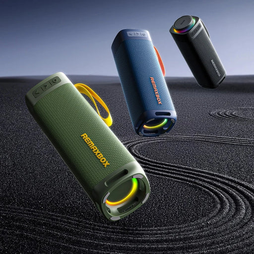 REMAX RB-M22 Portable Wireless Bluetooth-Compatible Speaker with RGB Lighting TWS Pairing - Blue - 2