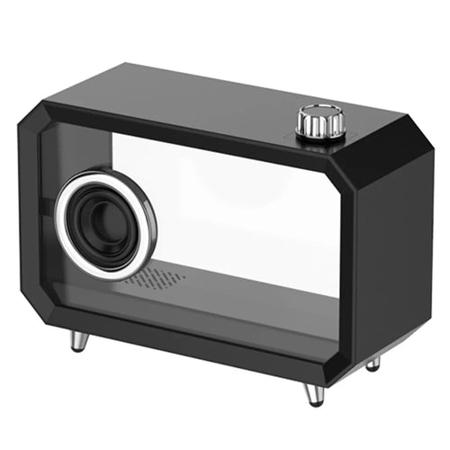 M8 DIY Cartoon Figurine Display Holder Bluetooth-Compatible Speaker with Night Light - Black - 1