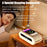 S608 Multifunctional Wireless Speaker Clock Bedside Lamp with Wireless Charging RGB Night Light - White - 7