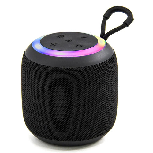 F6 RGB Light Portable Bluetooth-Compatible Speaker Outdoor Sports Mini Wireless Audio Subwoofer - Black - 1