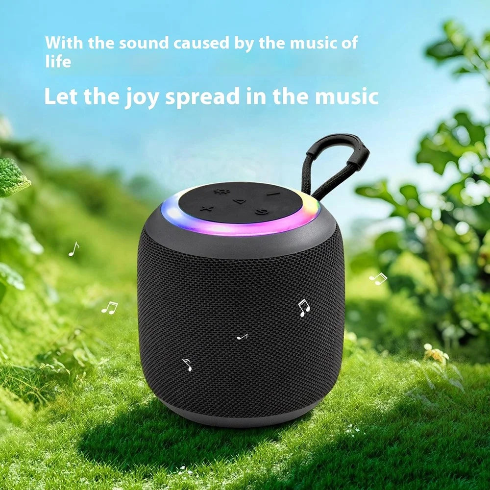 F6 RGB Light Portable Bluetooth-Compatible Speaker Outdoor Sports Mini Wireless Audio Subwoofer - Black - 2