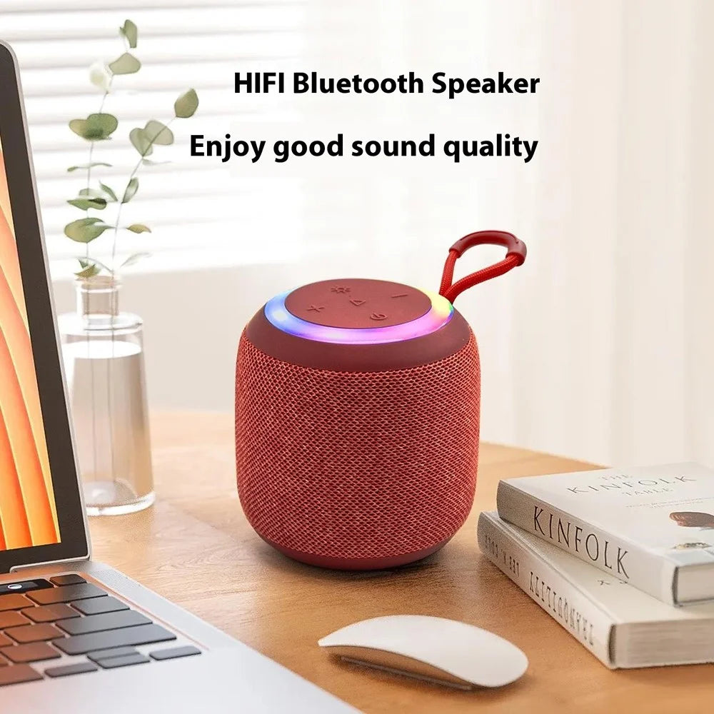 F6 RGB Light Portable Bluetooth-Compatible Speaker Outdoor Sports Mini Wireless Audio Subwoofer - Black - 4