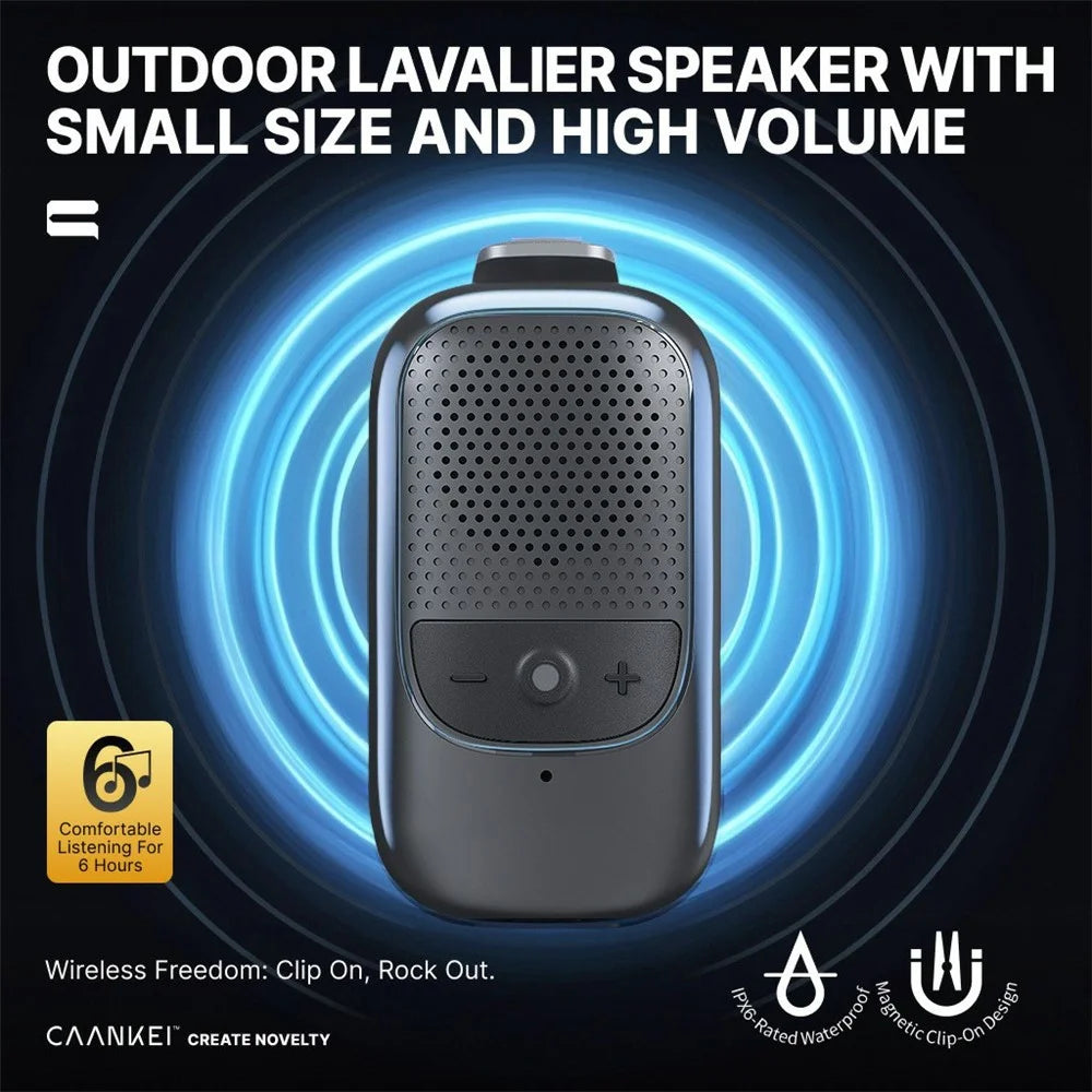 M3 Outdoor Sports Wireless Bluetooth-compatible Speaker Portable Wearable Mini Subwoofer with Magnetic Clip - 6