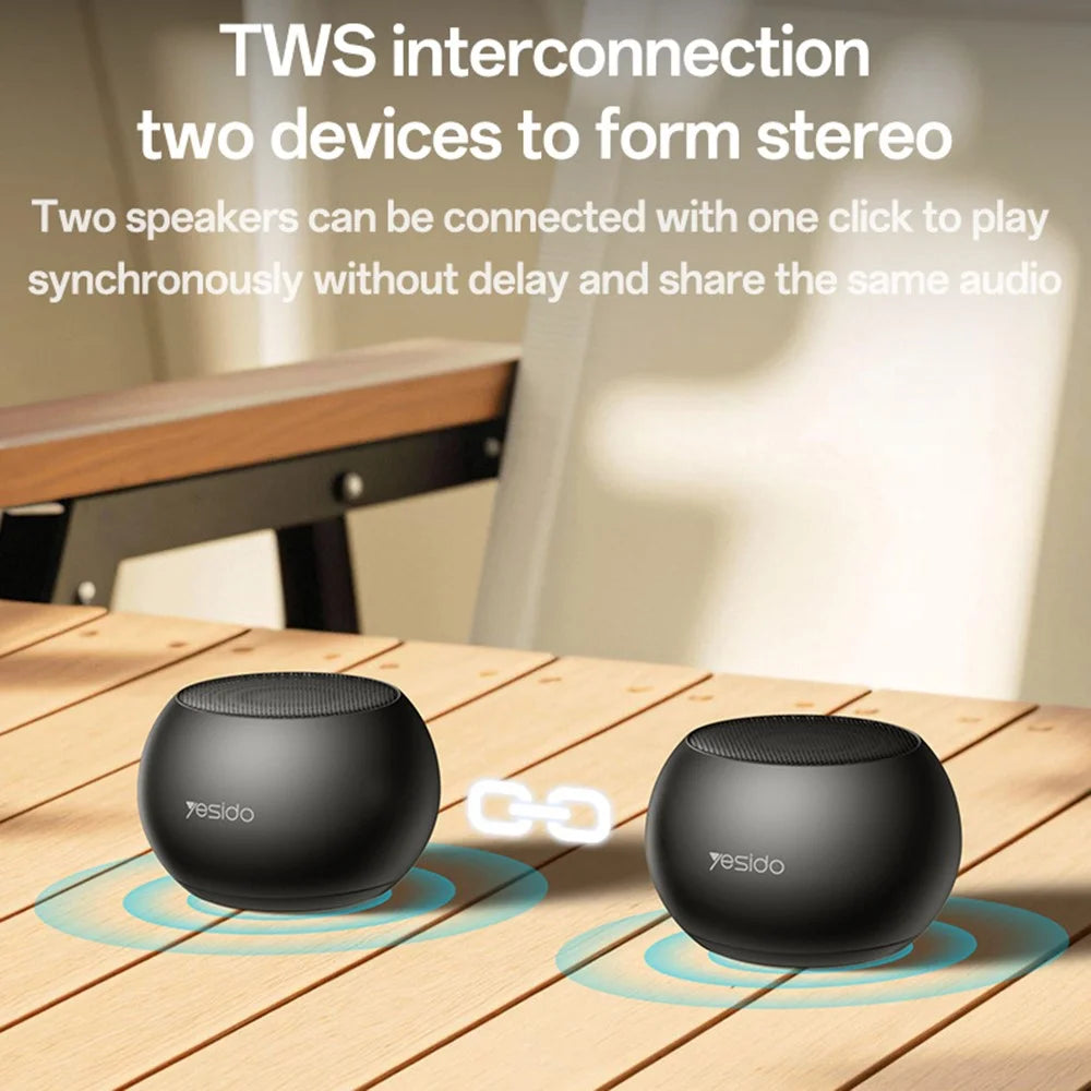 YESIDO YSW33 Portable TWS Bluetooth-compatible Speaker Aluminum Alloy Mini Wireless Audio Device - 2