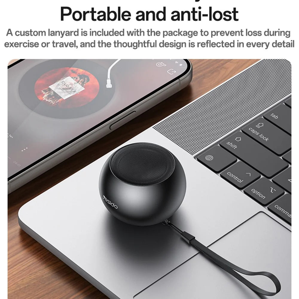 YESIDO YSW33 Portable TWS Bluetooth-compatible Speaker Aluminum Alloy Mini Wireless Audio Device - 7
