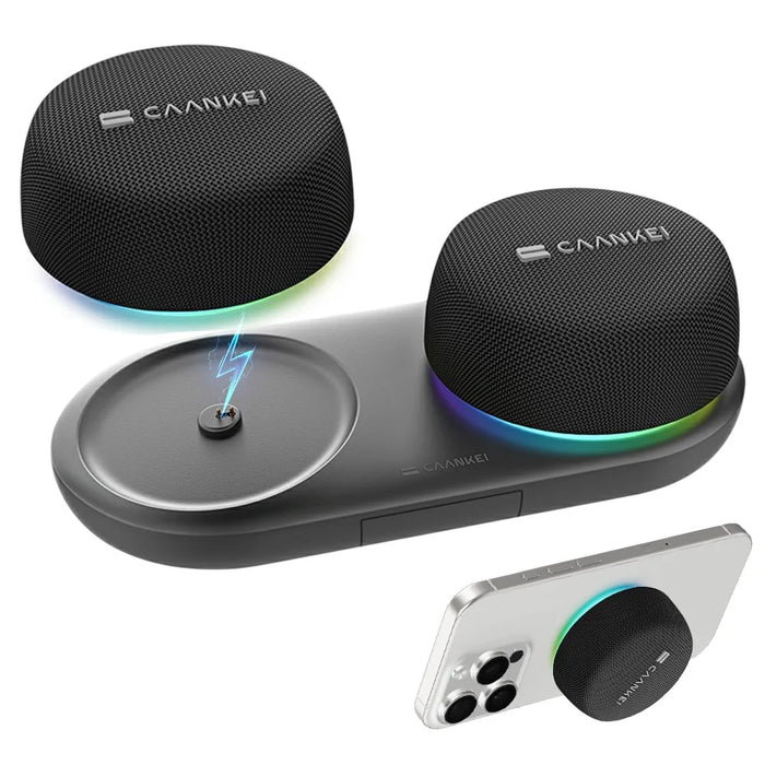 CAANKEI CS20 2 in 1 Wireless Bluetooth-Compatible Speaker RGB Light Portable Sound Box with Magnetic Base - 1