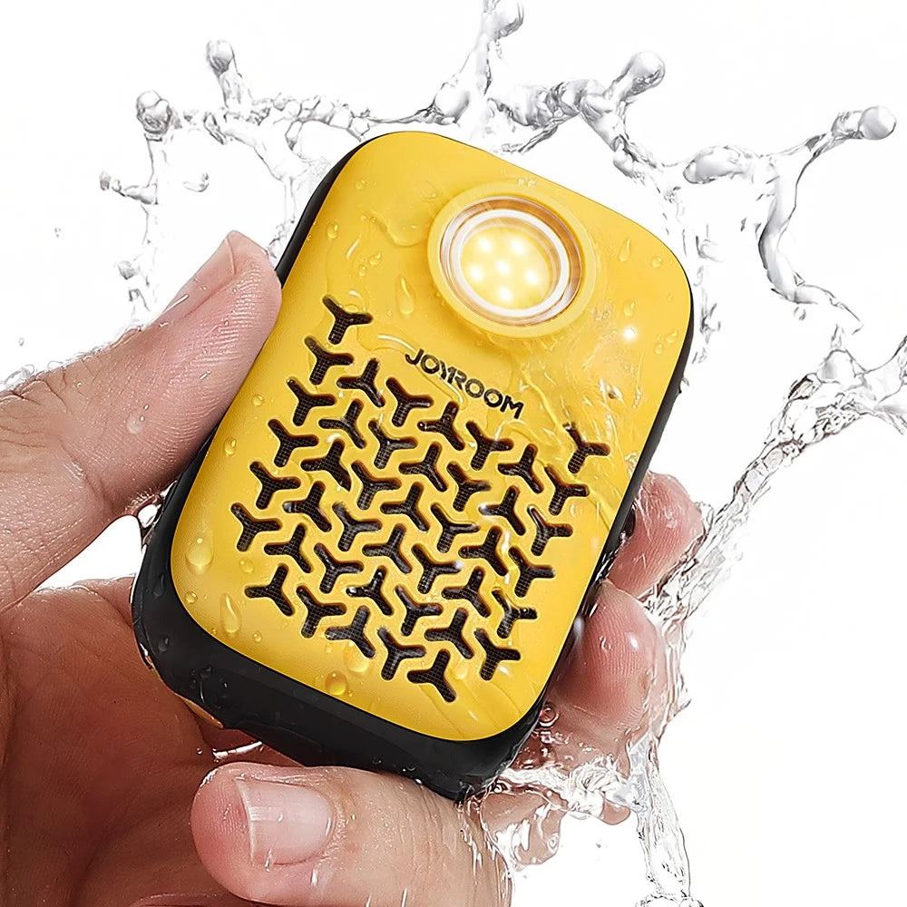 JOYROOM JR-MS03 Portable Bluetooth-Compatible Speaker Waterproof IP67 ENC Noise Cancellation Loudspeaker - Yellow+Black - 2