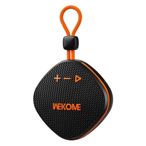 WEKOME WD-07 Outdoor Bluetooth-Compatible Speaker Portable Powerful Bass Splash-proof Music Player - Black+Orange - 1