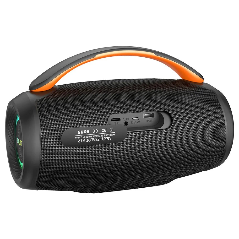 ZEALOT P12 60W Portable Bluetooth-Compatible Speaker TWS Wireless Bass Subwoofer Support USB / TF / Aux - Black - 3