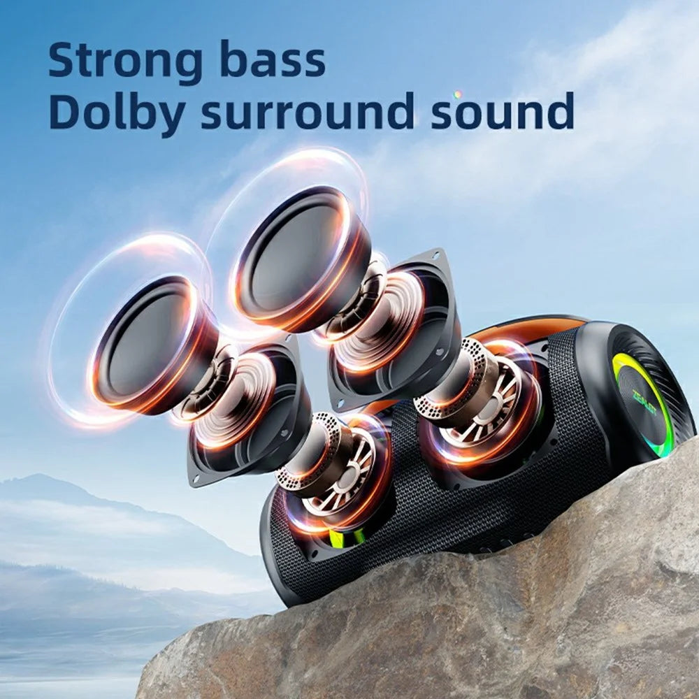 ZEALOT P11 50W Portable Bluetooth-Compatible Speaker RGB Light USB / TF / Aux TWS Wireless Bass Subwoofer - Black - 5