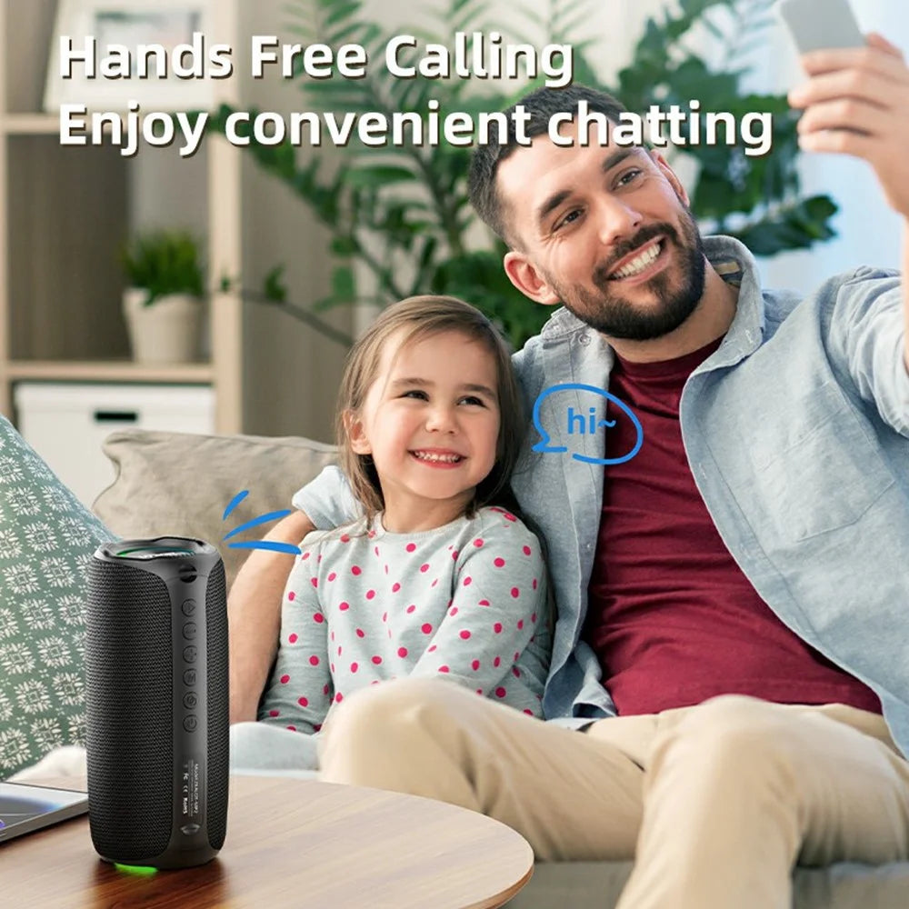 ZEALOT MP2 Outdoor 20W Bluetooth-Compatible Speaker Portable IPX5 Waterproof Bass Subwoofer - Black - 7