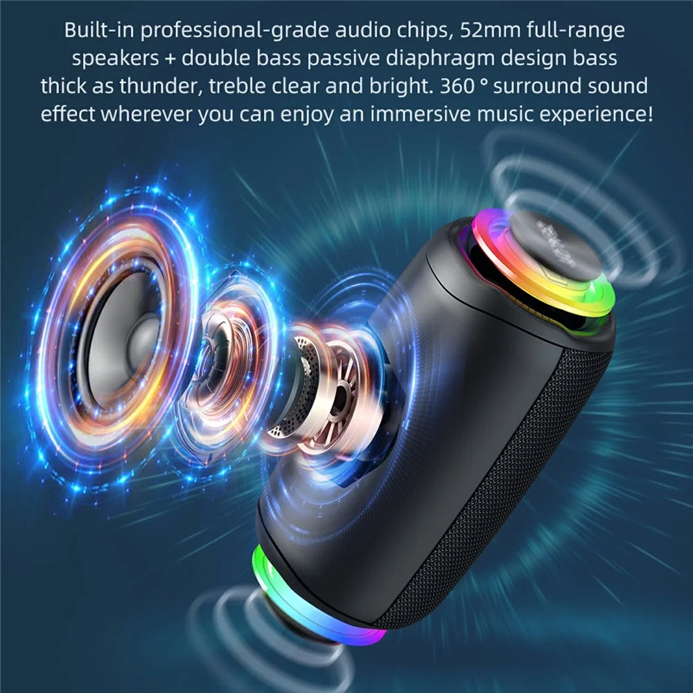 ZEALOT M2 Bluetooth-Compatible Speaker RGB Light Portable Outdoor Wireless IPX4 Waterproof Speaker - 3