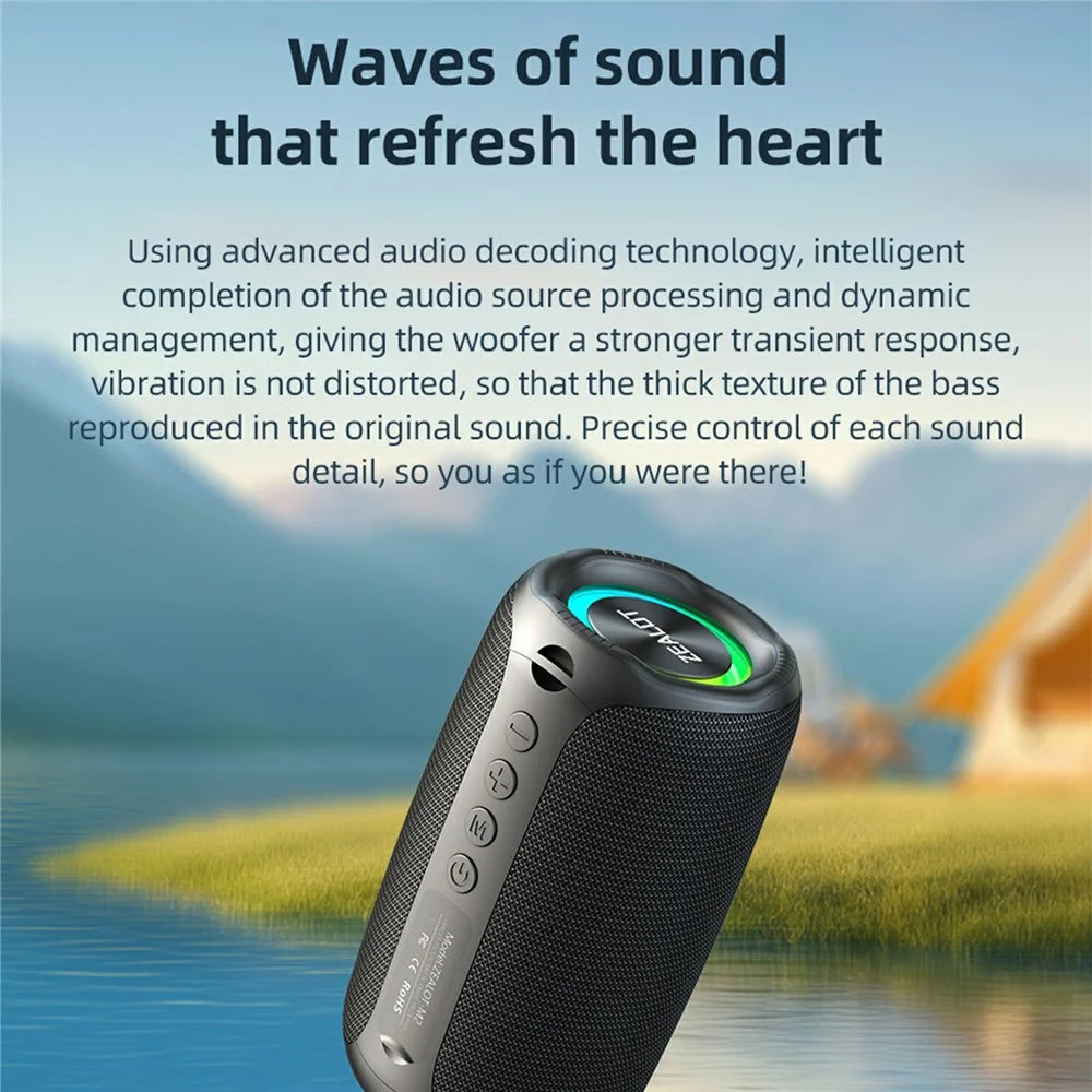 ZEALOT M2 Bluetooth-Compatible Speaker RGB Light Portable Outdoor Wireless IPX4 Waterproof Speaker - 5