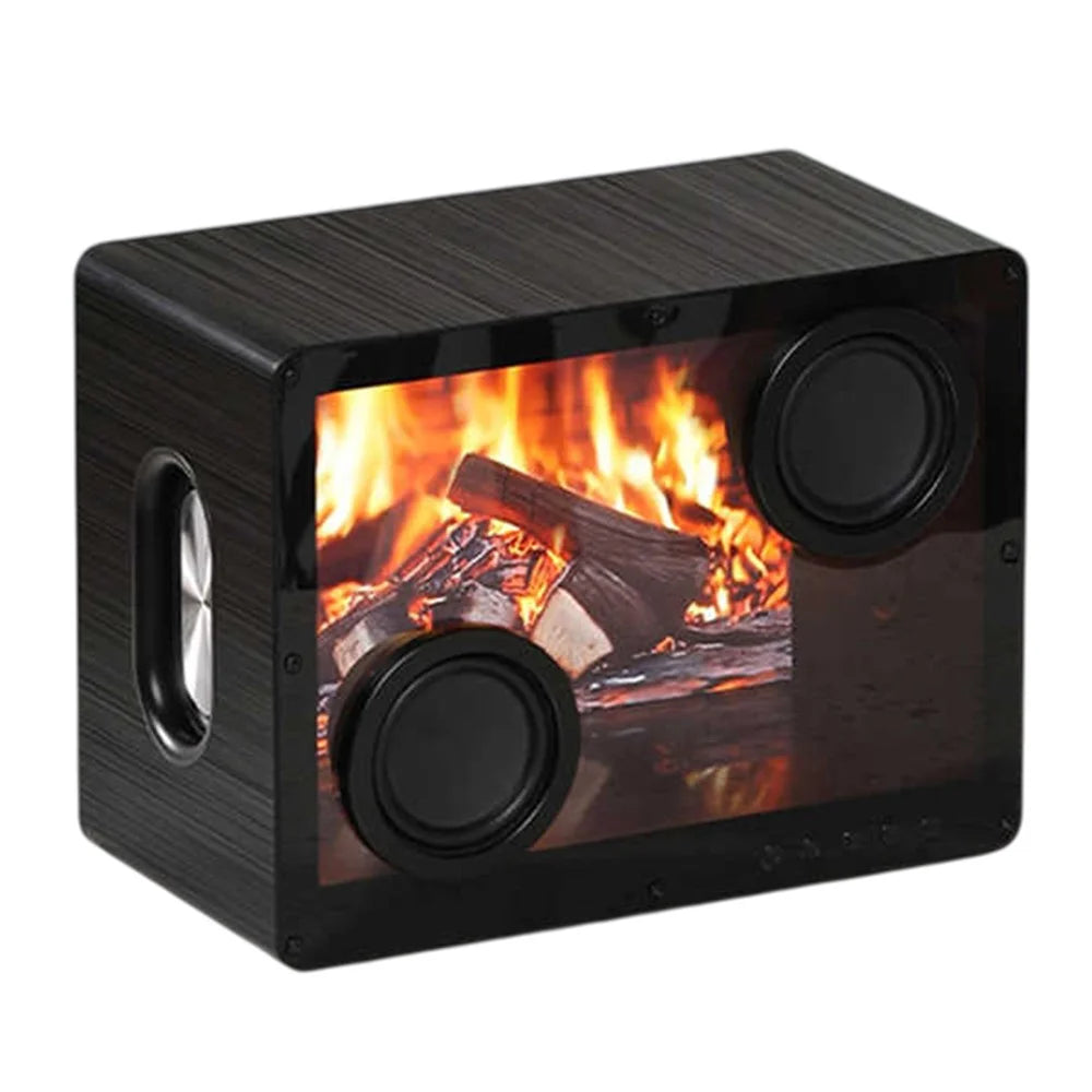 D35 Desktop Stereo Speaker HIFI Audio Bluetooth-Compatible TF AUX Subwoofer with Floating Lyrics Display - 1